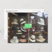 販売のためのハットアッパーウエストサイドNYCブティックウィンドウ ポストカード (正面/裏面)