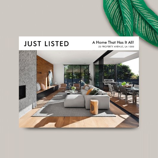 販売のためのリストされたミニマル財産マーケティング ポストカード