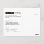 販売のためのリストされたミニマル財産マーケティング ポストカード (裏面)