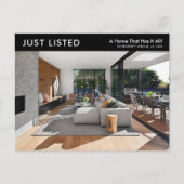 販売のためのリストされたミニマル財産マーケティング ポストカード (正面)