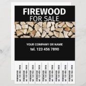 販売のための薪フライヤーの切り取りストリップ (正面/裏面)