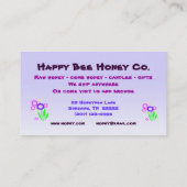 販売のための蜂蜜 名刺 (裏面)