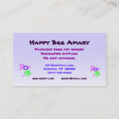 販売のための蜂 名刺 (裏面)