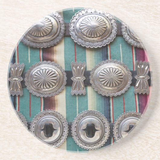 販売のための銀製ベルト、サンタフェ、ニューメキシコ。 米国 コースター (正面)