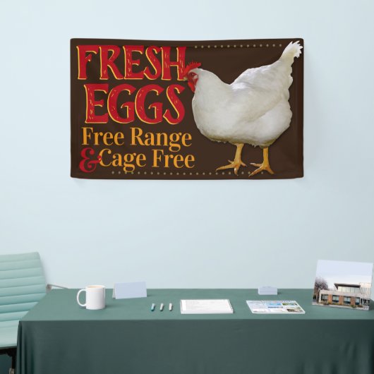 販売のカスタマイズ可能な印のための農場の新しい卵 横断幕 (トレードショー)