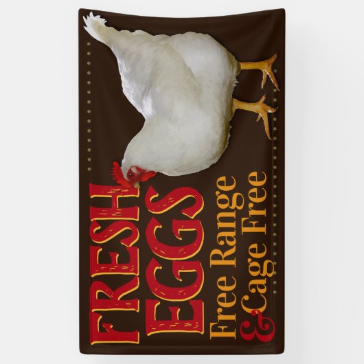販売のカスタマイズ可能な印のための農場の新しい卵 横断幕 (縦)