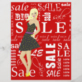 販売のフライヤのスパスペシャルのかわいらしい女性 チラシ (正面)