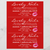 販売のフライヤのスパスペシャルのかわいらしい女性 チラシ (裏面)