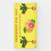 販売のフルーツスタンド用にパーソナライズされたグレープフルーツ 横断幕 (縦)