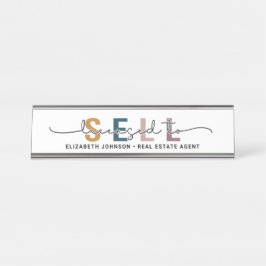 販売のモダンライセンスを受けカスタムた不動産仲介業者名プレート デスクネームプレート