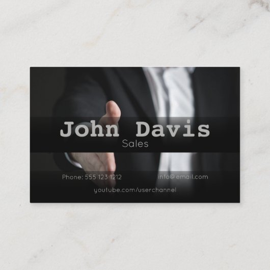 販売の名刺 名刺 (裏面)