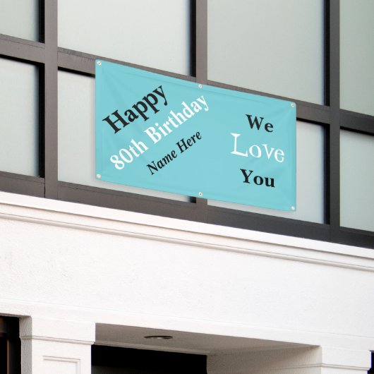 販売の幸せな第80誕生日 横断幕 (ビルの外側)