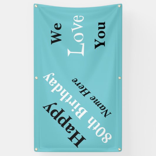 販売の幸せな第80誕生日 横断幕 (縦)