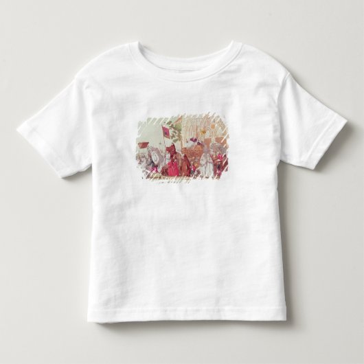 販売の後で教会を去っている聖職者 トドラーTシャツ (正面)