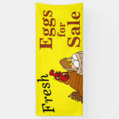 販売の旗の漫画の鶏のための卵あなたの文字 横断幕 (縦)