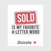 販売は私お気に入りのの4文字の単語、不動産仲介業者ギフト シール (シート)