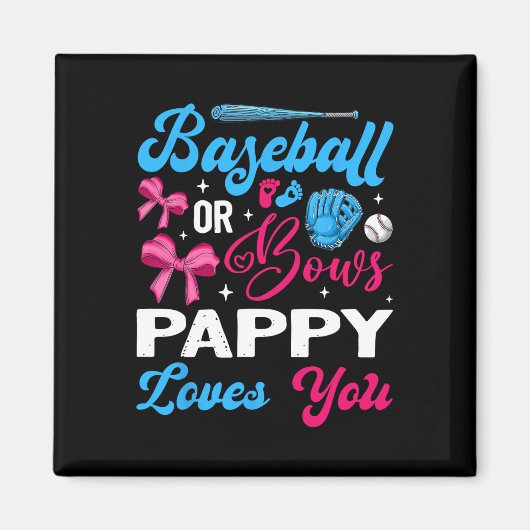 販売または弓Pappy愛あなた性別を明かす マグネット (正面)