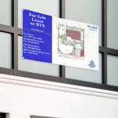 販売またはBTSサイトの図面ロゴのカスタマイズ 横断幕 (ビルの外側)