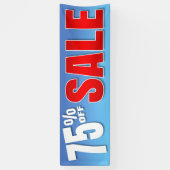 販売を離れた旗75% - 2.5' x8 横断幕 (縦)