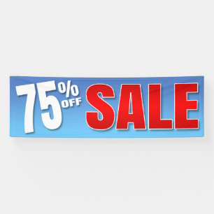 販売を離れた旗75% - 2.5' x8 横断幕