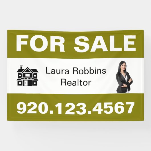 販売カスタム不動産仲介業者写真事業テンプレート 横断幕 (横)