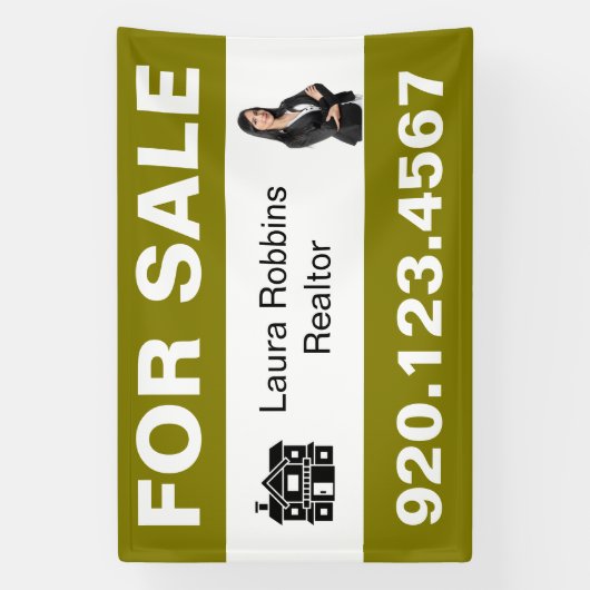 販売カスタム不動産仲介業者写真事業テンプレート 横断幕 (縦)