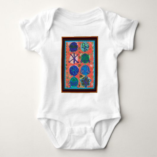 販売カルナ霊気ヒーリングシンボルギフトシャツ ベビーボディスーツ (正面)