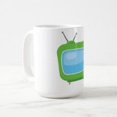 販売クラシック用テレビマグ。 コーヒーマグカップ (正面左)