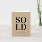 販売クラフト紙ハッピークロージングデイ実在エテート カード (正面)