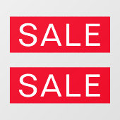 販売サイン白い赤い窓の貼り付け ウィンドウサイン (シート)