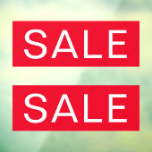 販売サイン白い赤い窓の貼り付け ウィンドウサイン (シート3)