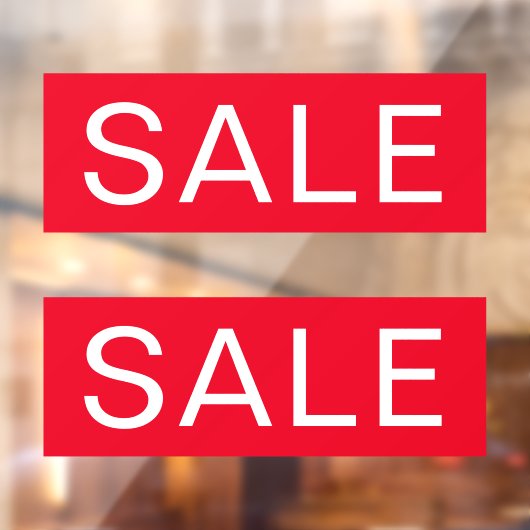 販売サイン白い赤い窓の貼り付け ウィンドウサイン (シート2)