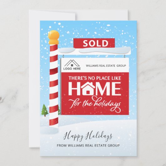 販売サインQRコードエステート実在スクリスマスカード シーズンカード (正面)