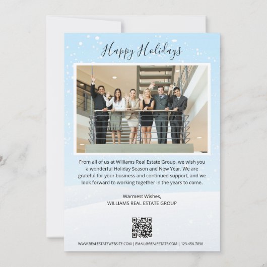 販売サインQRコードエステート実在スクリスマスカード シーズンカード (裏面)