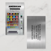 販売サービス食品スナック販売業者金属デザイン 名刺 (正面/裏面)