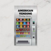 販売サービス食品スナック販売業者金属デザイン 名刺 (正面)