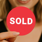 販売ステッカー | 赤い製品ラベル ラウンドシール