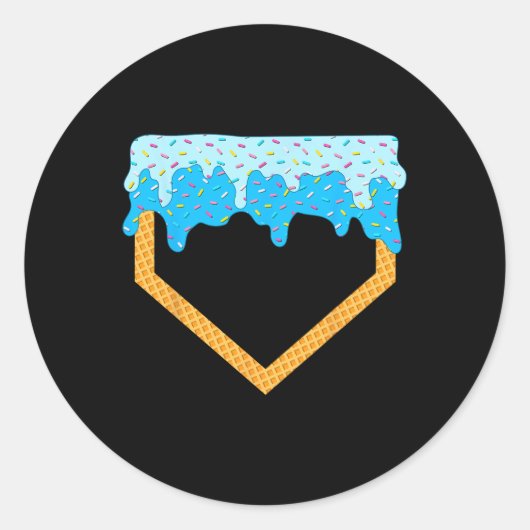 販売ドリップボーイズホームプレートアイスクリームスプリングレススポール ラウンドシール (正面)