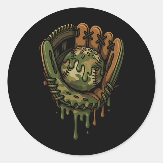 販売ドリップ迷彩柄販売グローブボーイズスポーツクールゲームDa ラウンドシール (正面)