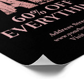 販売バラ金ゴールドタイポグラフィ ポスター (角)