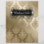 販売フライヤーファッションジュエリーサロンメイクアップ金ゴールド チラシ (正面)