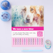 販売フライヤー用の子犬テンプレート チラシ (シングル)