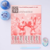 販売フレンチパピーズデザインフライヤー チラシ (シングル)