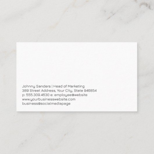 販売マーケティング漏斗インフォグラフィック 名刺 (裏面)