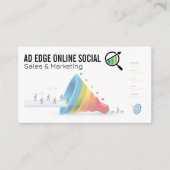 販売マーケティング漏斗インフォグラフィック 名刺 (正面)