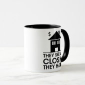 販売ユーモア、彼らは彼らが憎しみ、贈り物を閉じる私を見る マグカップ (正面右)