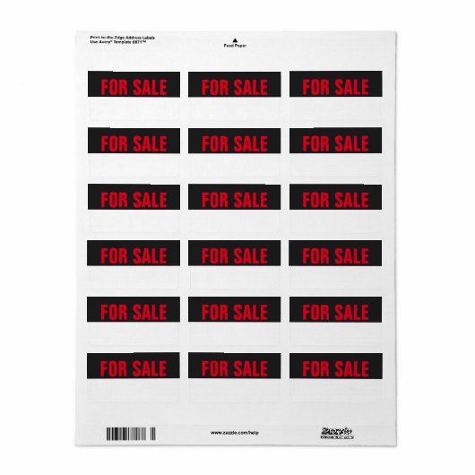 販売ラベル用 ラベル (フルシート)