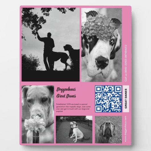 販売中の子犬プレートテンプレート フォトプラーク (正面)