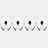 販売促進会社のロゴの顧客ギフト ステムなしワイングラス (正面)