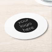 販売促進会社のロゴの顧客ギフト ラウンドペーパーコースター (アングル)